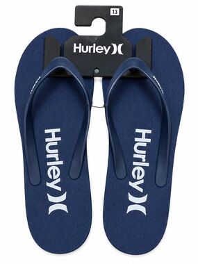 Hurley Navy Blue Men's Logo Flip-Flops